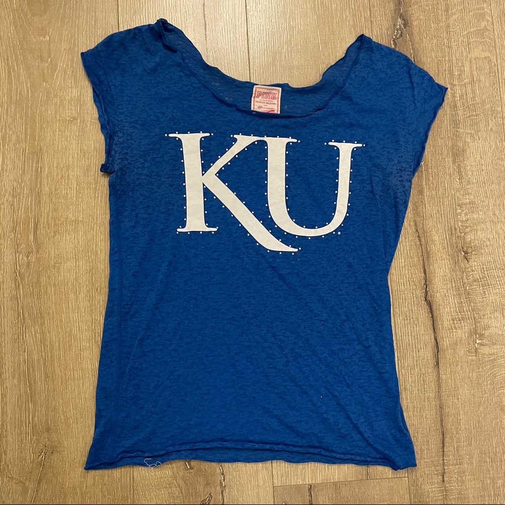 PINK KU Rhinestone top